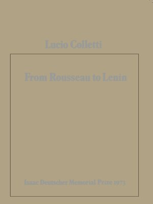 cover image of From Rousseau to Lenin